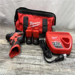 AS-IS Milwaukee 12-Volt Lithium-Ion Brushless Cordless Subcompact Brushless Drill Driver Kit