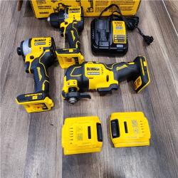 AS-IS DeWalt 20V MAX ATOMIC Cordless Brushless 3 Tool Combo Kit