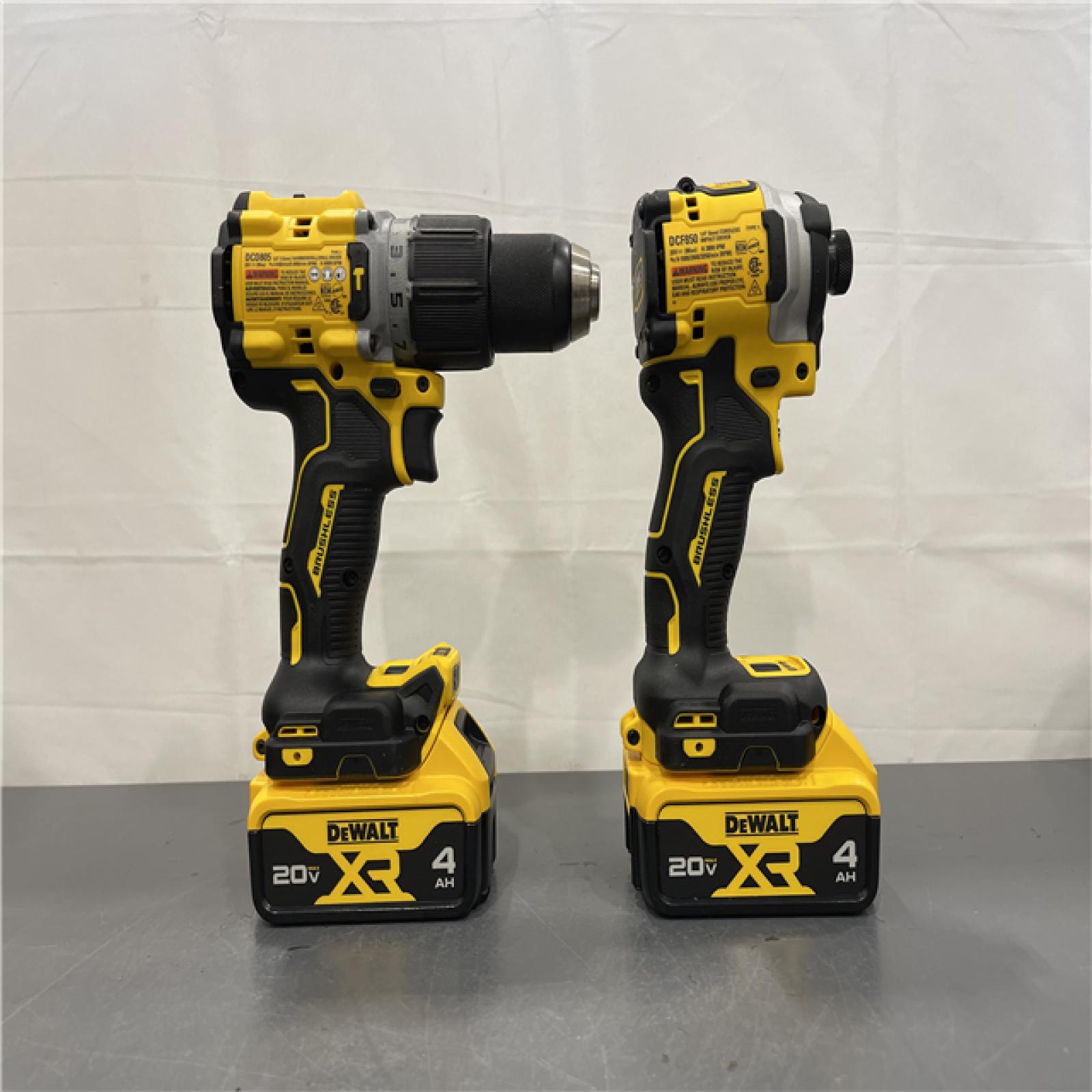 AS-IS - DEWALT 20V MAX XR Hammer Drill and ATOMIC Impact Driver 2 Tool Cordless Combo Kit