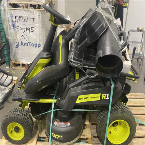 Dallas Location - As-Is RYOBI R1 80V HP 30 in. Riding Lawn Mower