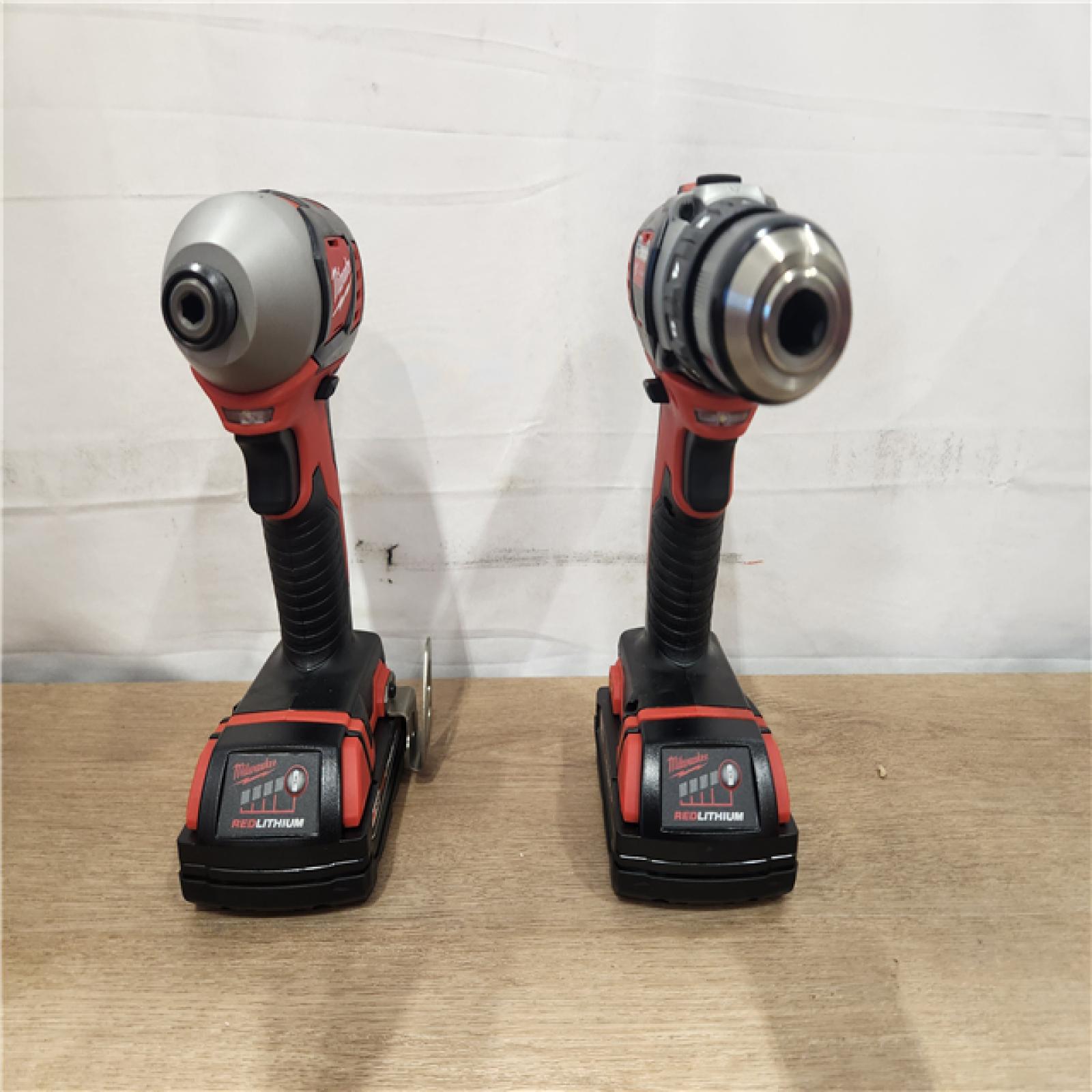 AS-IS- Milwaukee M18 Brushed Cordless (2-Tool) Drill/Driver and Impact Driver Kit