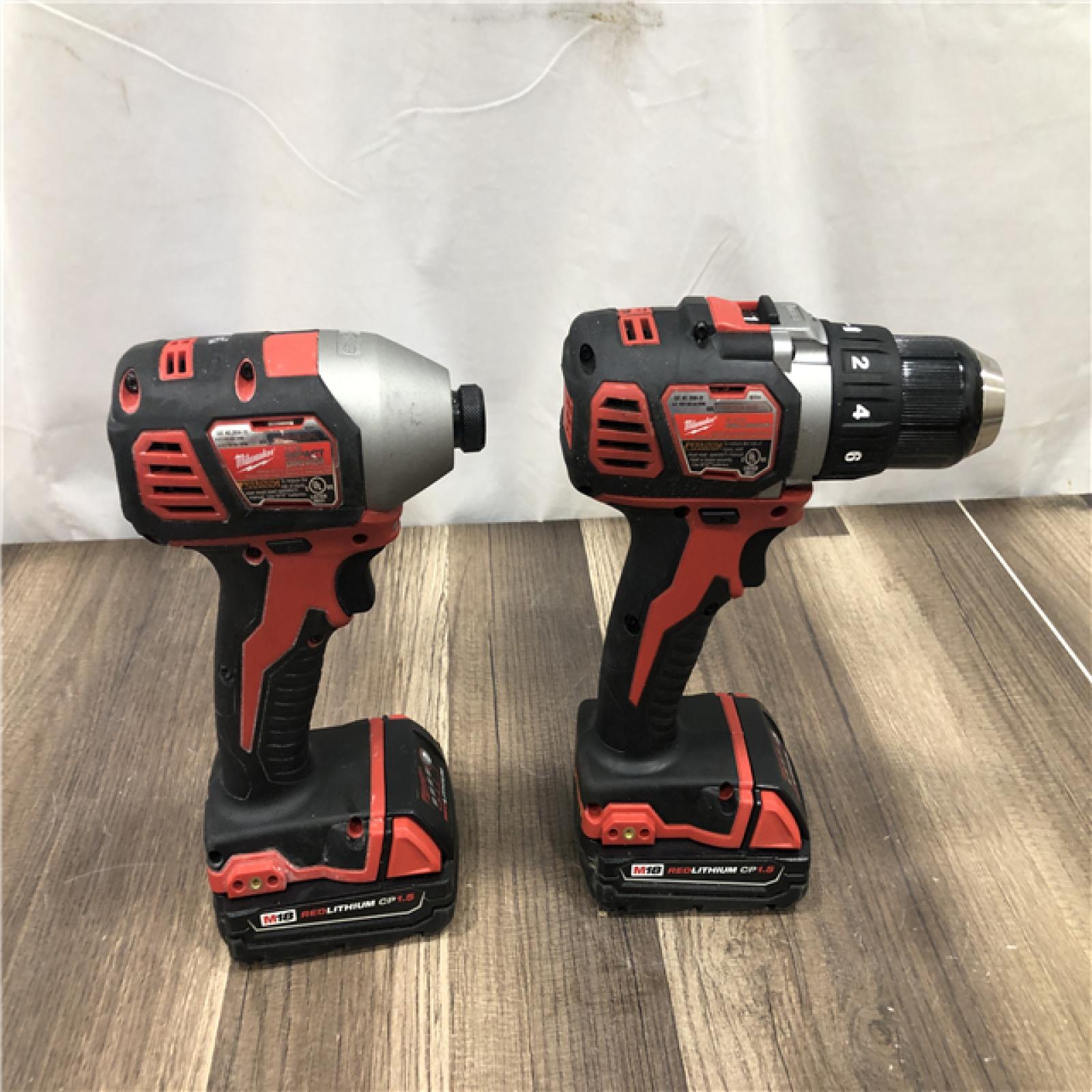 AS-IS Milwaukee 18V Lithium-Ion Cordless Drill Driver/Impact Driver Combo Kit