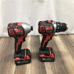 AS-IS Milwaukee 18V Lithium-Ion Cordless Drill Driver/Impact Driver Combo Kit