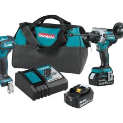 NEW! - Makita 18V LXT Lithium-Ion Brushless Cordless Combo Kit 5.0 Ah (2-Piece)