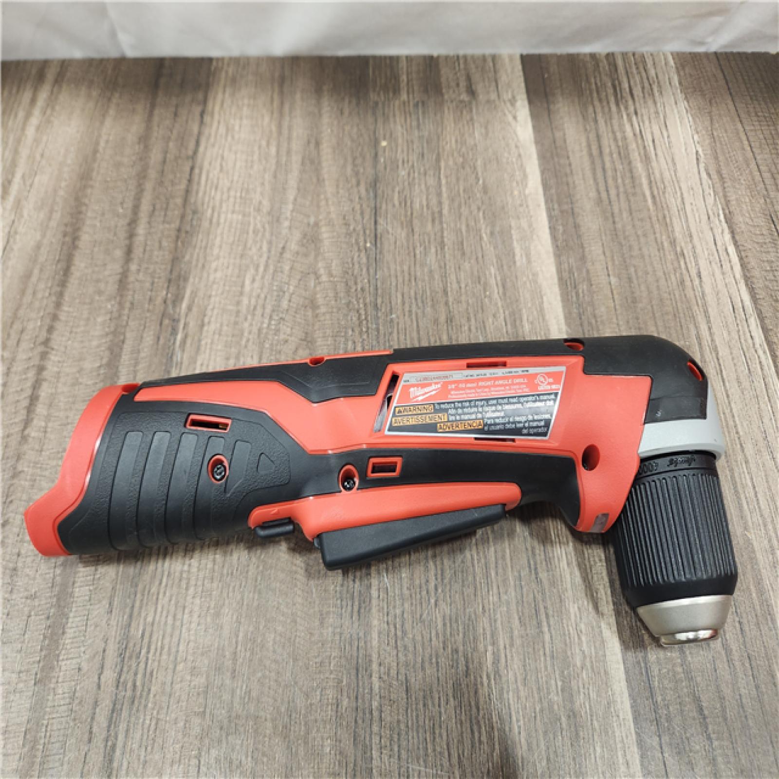 AS-IS- Milwaukee M12 12V Lithium-Ion Cordless 3/8 in. Right Angle Drill (Tool Only)