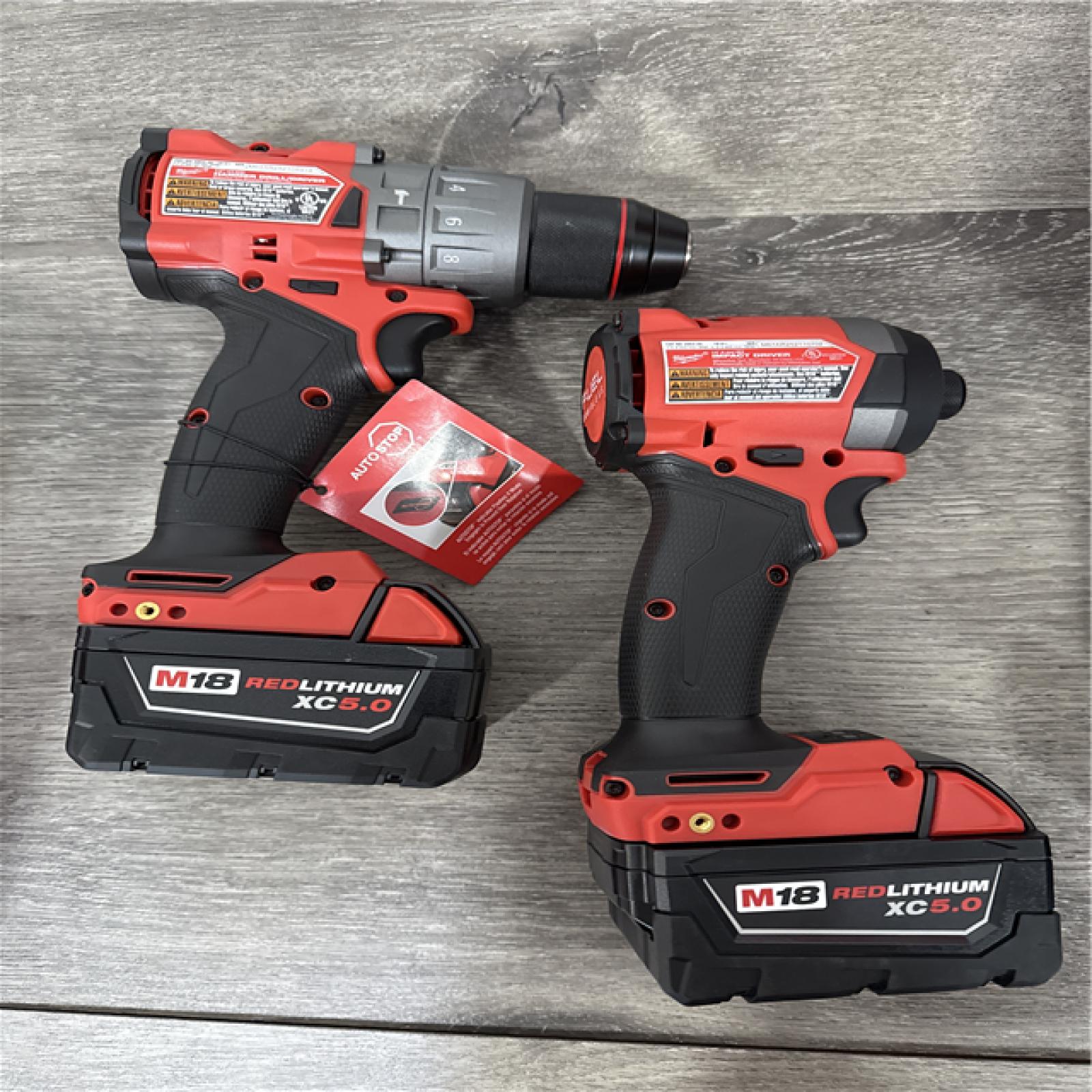 California NEW Milwaukee M18 Fuel 2-Tool Combo Kit, Includes (2) Batteries, Charger & Hard Case