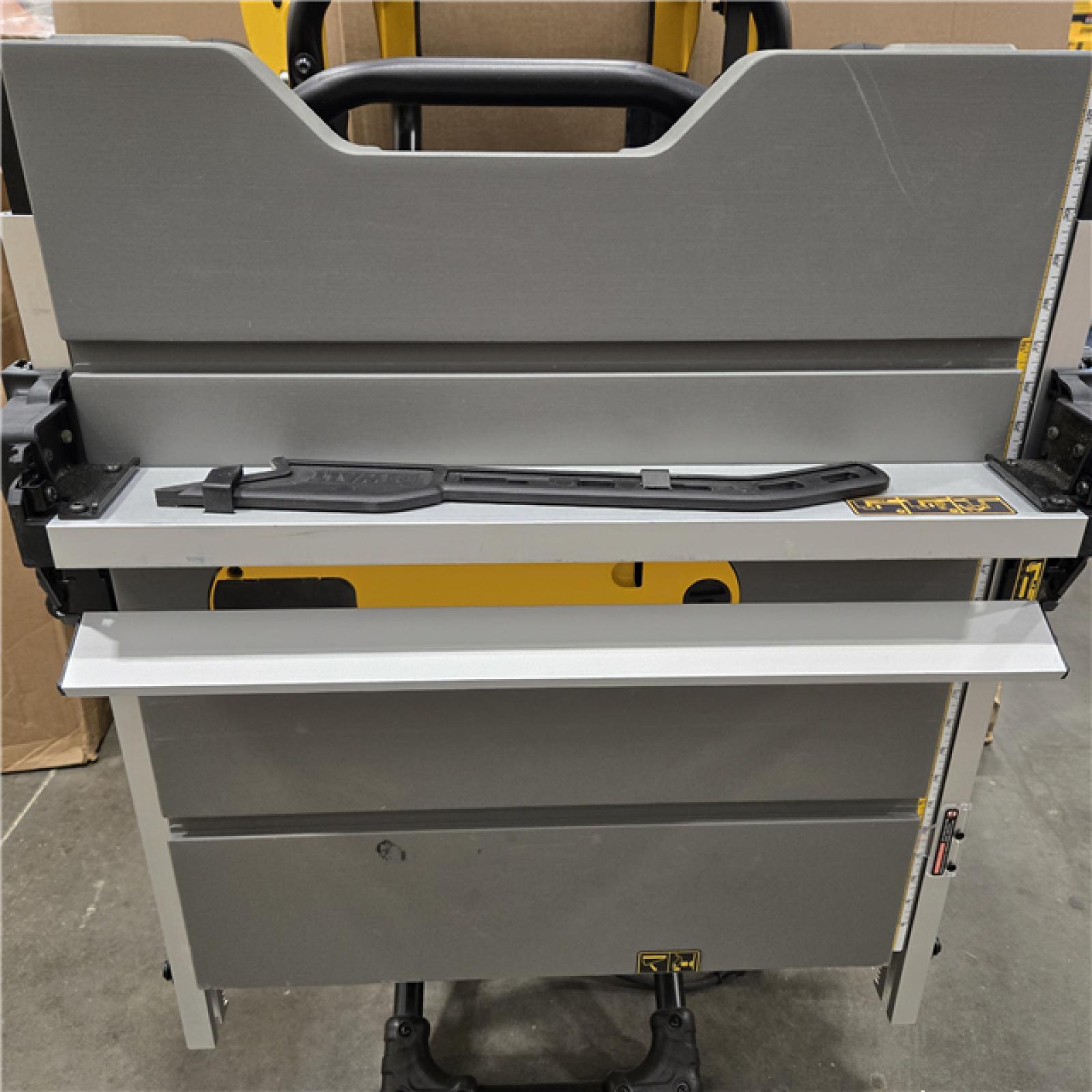 AS-IS DEWALT 15 Amp Corded 10 in. Job Site Table Saw with Rolling Stand