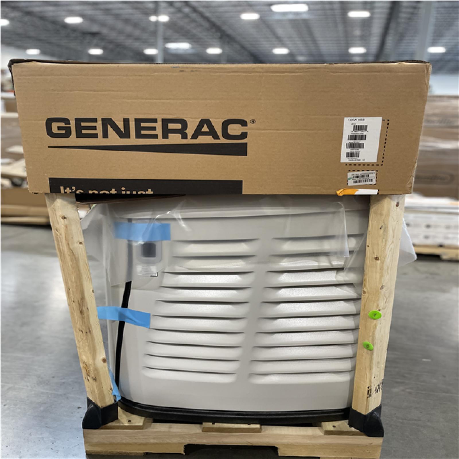 DALLAS LOCATION- GENERAC 14kW Air-Cooled Auto Start Natural Gas or Propane Whole House Generator and 200 Amp Transfer Switch
