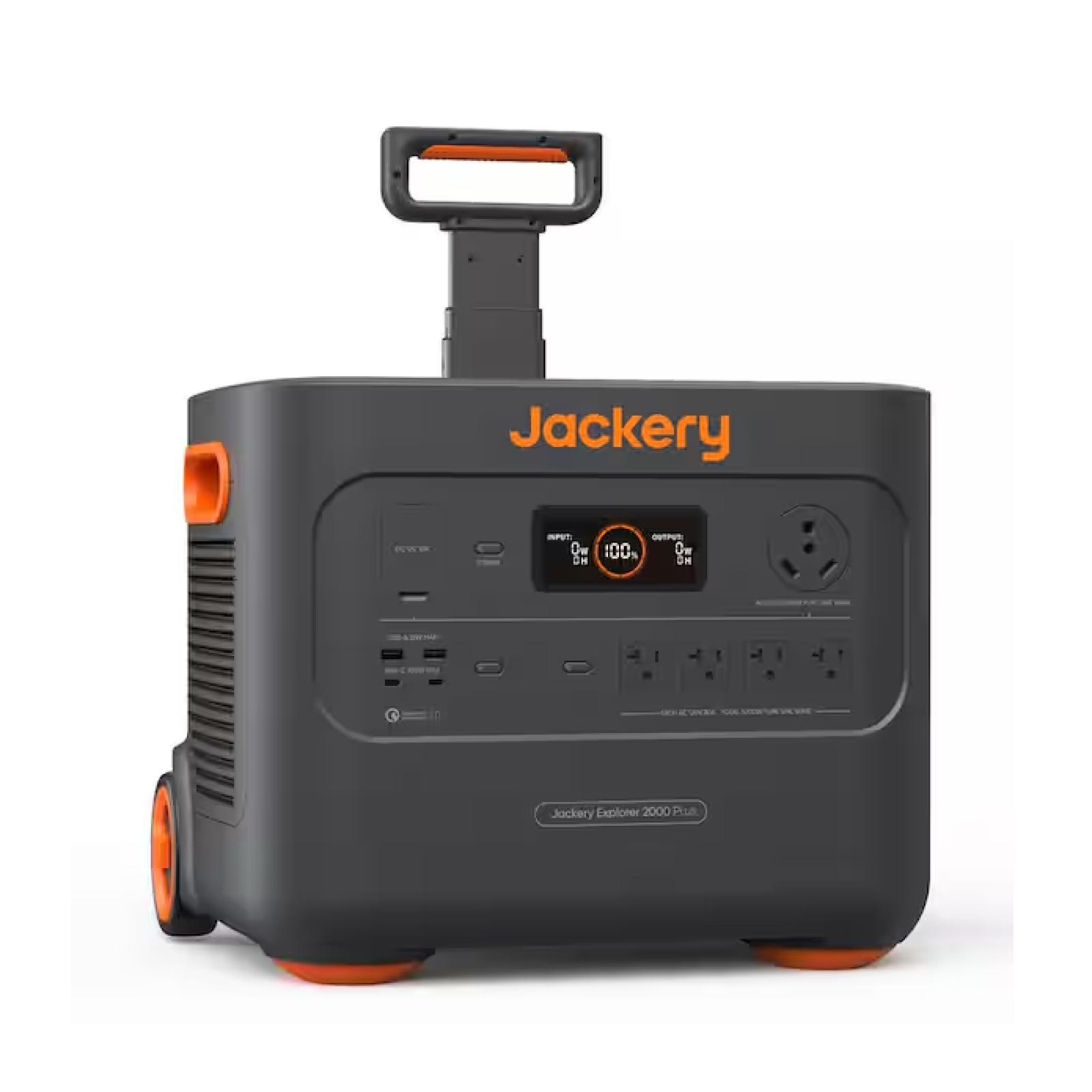 NEW! - Jackery 3000W Output/6000W Peak Portable Solar Power Station Explorer 2000 Plus Push Start Battery Generator for Outdoors Home (Sealed in OEM Box)