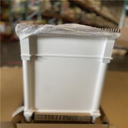 DALLAS LOCATION - Home Decorators Collection Aberdeen 72 in. Double Sink Freestanding White Bath Vanity with Carrara Marble Top (Assembled)