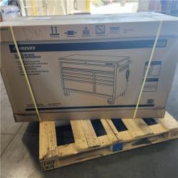 DALLAS LOCATION - Husky 52 in. W x 25 in. D Standard Duty 9-Drawer Mobile Workbench Tool Chest with Solid Wood Top in Gloss Black