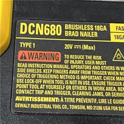 AS-IS DEWALT 20V MAX XR Lithium-Ion Electric Cordless 18-Gauge Brad Nailer (Tool Only)
