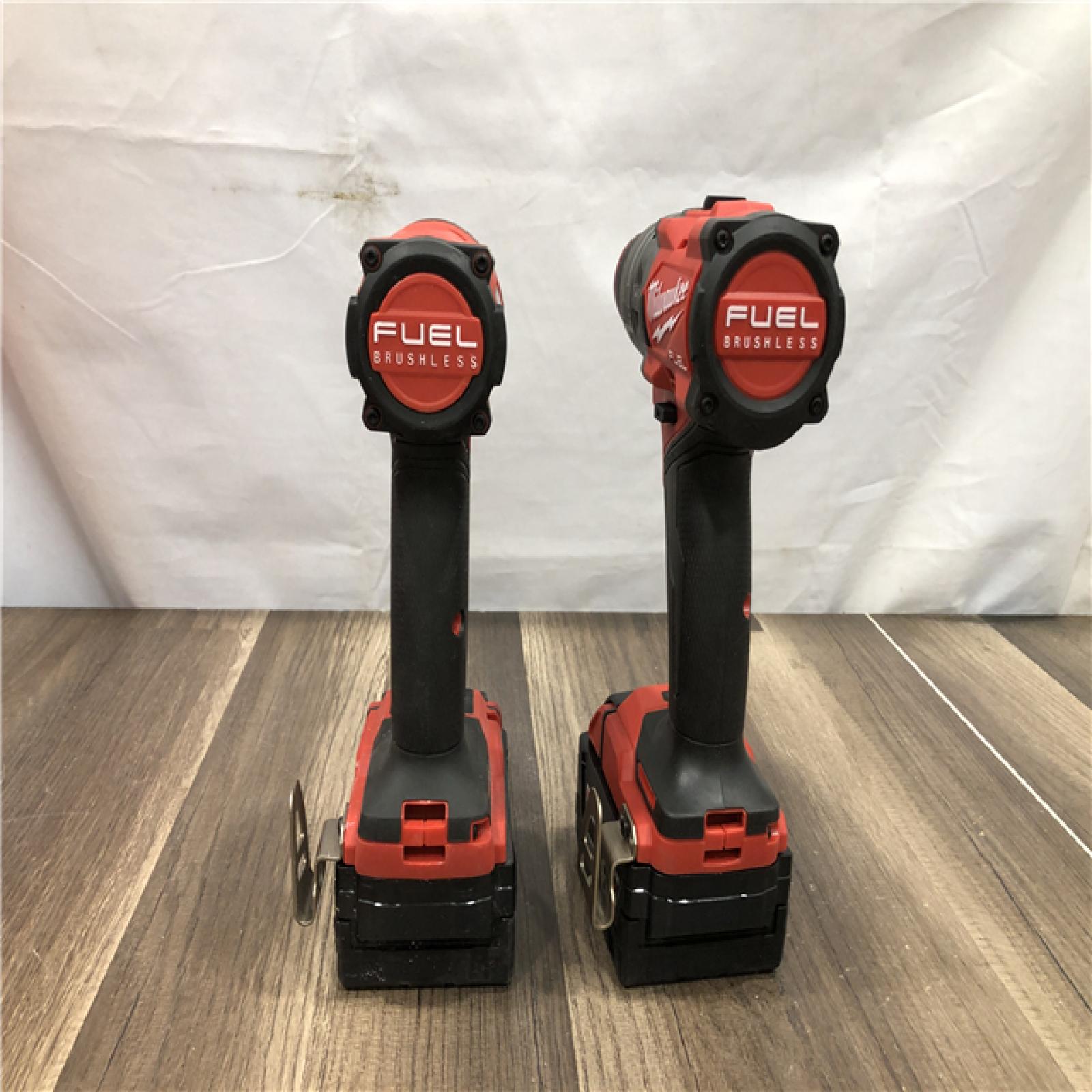 AS-IS Milwaukee FUEL 18V Lithium-Ion Brushless Cordless Hammer Drill and Impact Driver Combo Kit