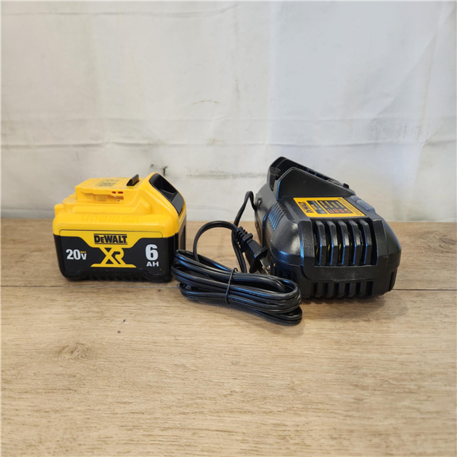 AS-IS- DEWALT 20V MAX Lithium-Ion 6.0 Ah Battery and Charger