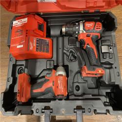 AS-IS MILWAUKEE M18 FUEL 18V Lithium-Ion Brushless Cordless Hammer Drill and Impact Driver Combo Kit (2-Tool) with 2 Batteries