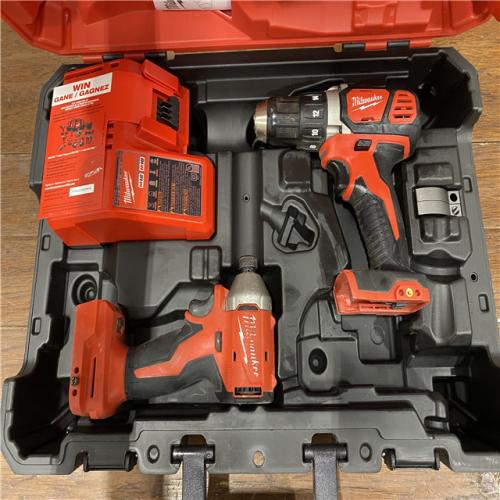 AS-IS MILWAUKEE M18 FUEL 18V Lithium-Ion Brushless Cordless Hammer Drill and Impact Driver Combo Kit (2-Tool) with 2 Batteries