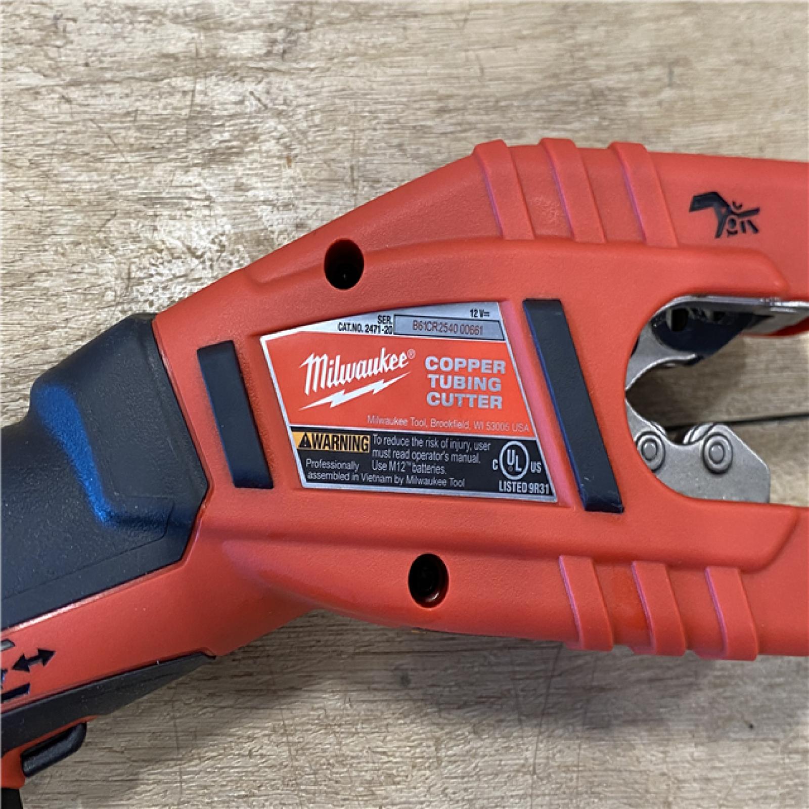AS-IS Milwaukee 12V Lithium-Ion Cordless Copper Tubing Cutter (Tool-Only)