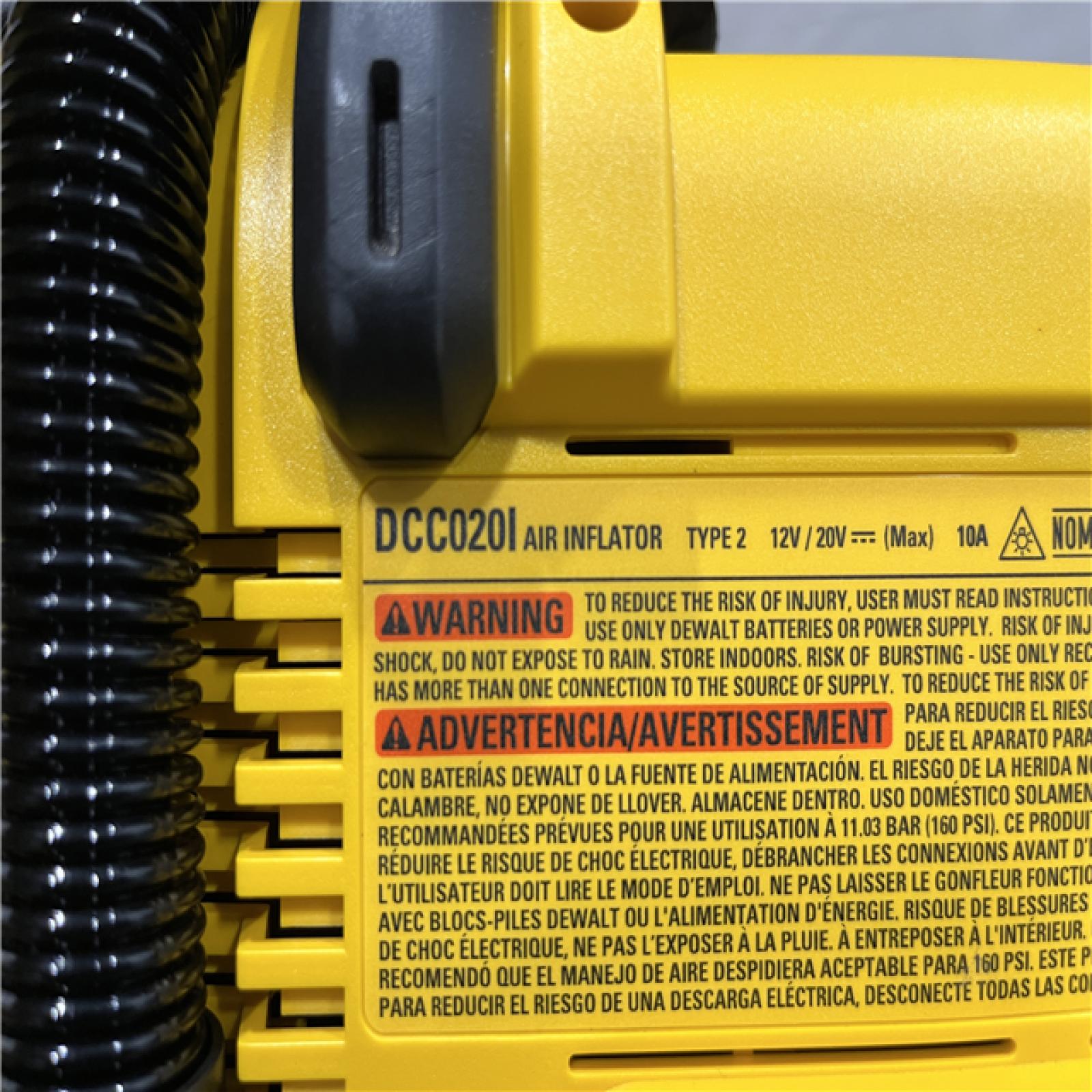 AS-IS DEWALT 20V MAX Cordless Electric Portable Inflator (Tool Only)