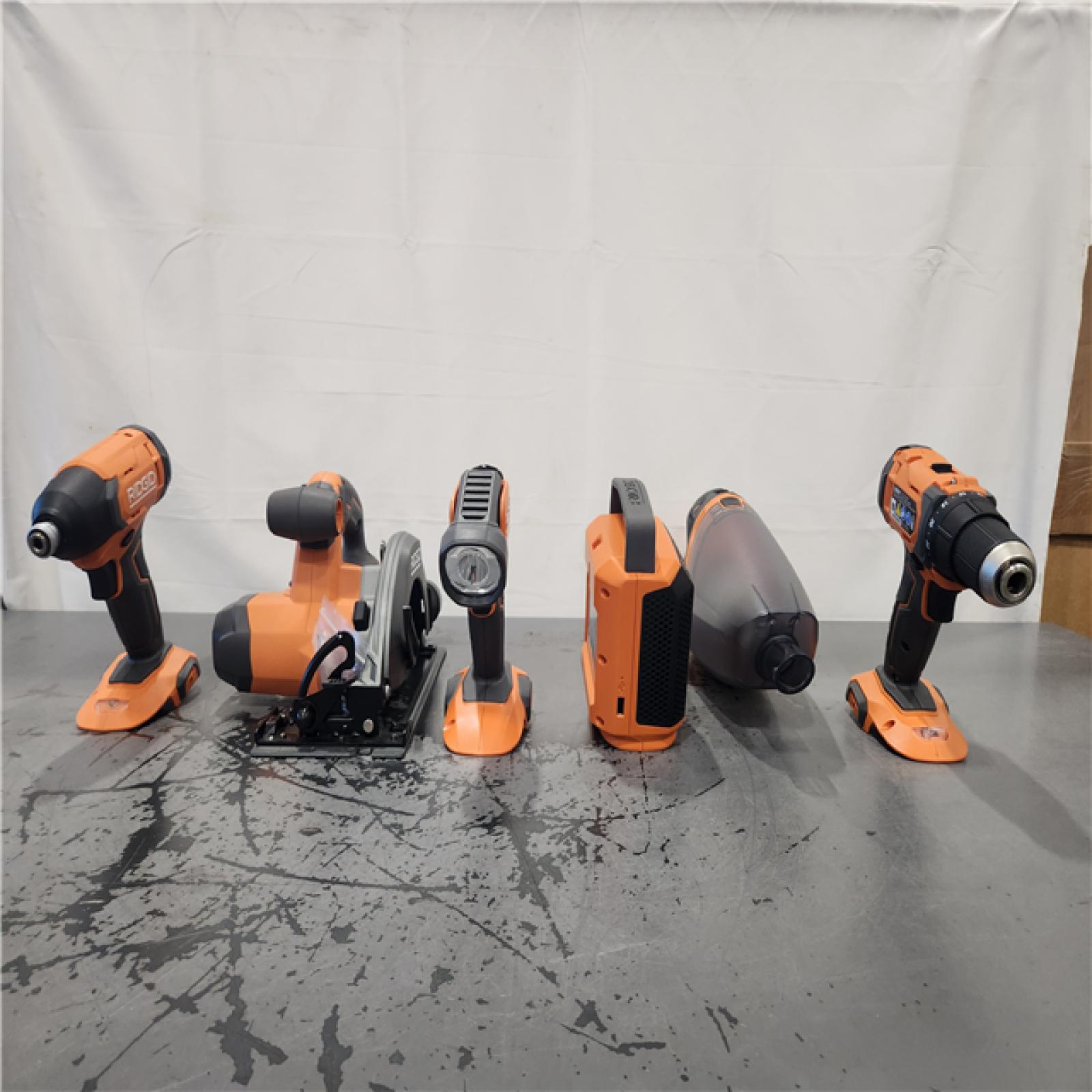 AS-IS- 18V Cordless 6-Tool Combo Kit with 2.0 Ah Battery  Charger  and Tool Bag