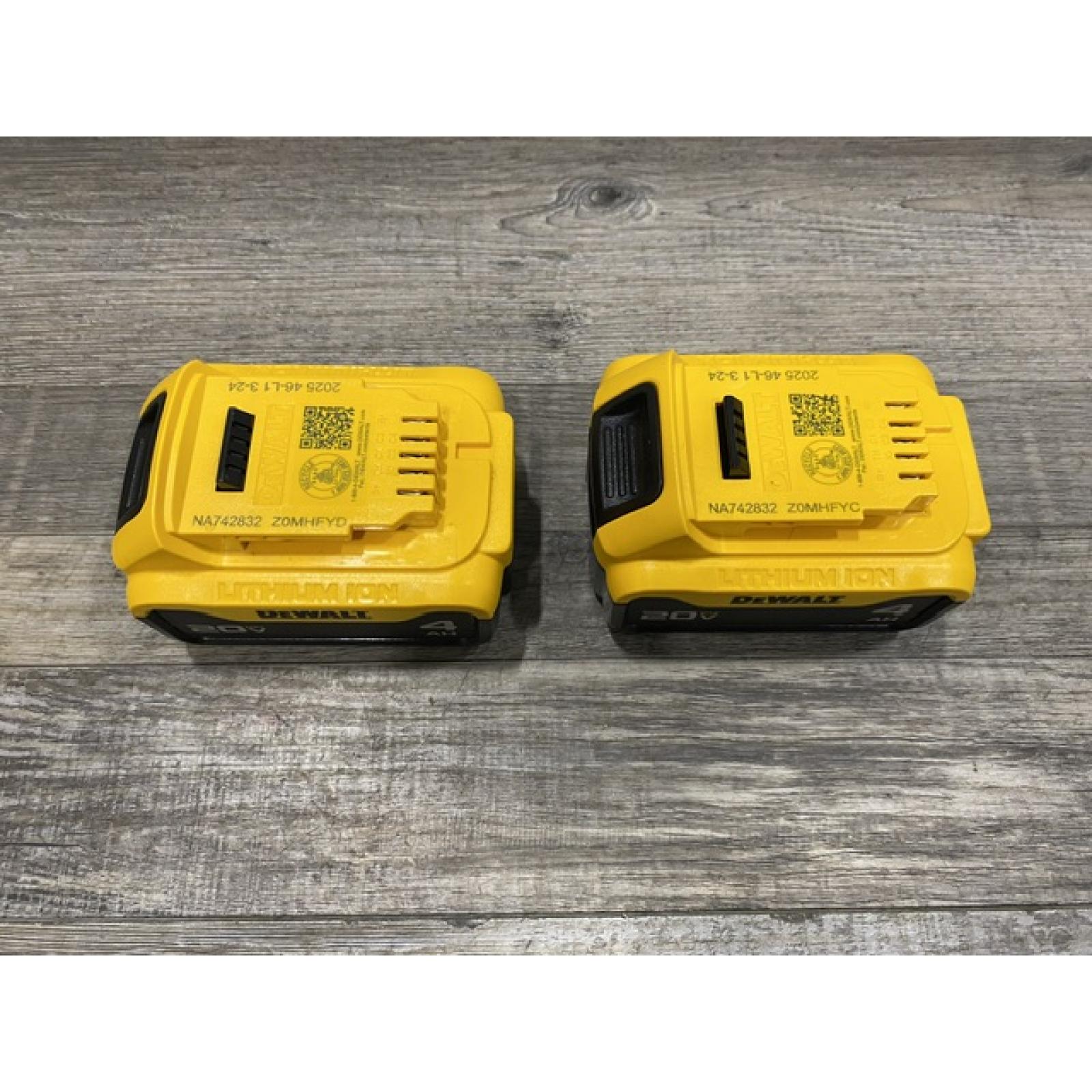 AS-IS DEWALT 20V MAX Premium Lithium-Ion 4.0Ah Battery Pack (2 Pack)