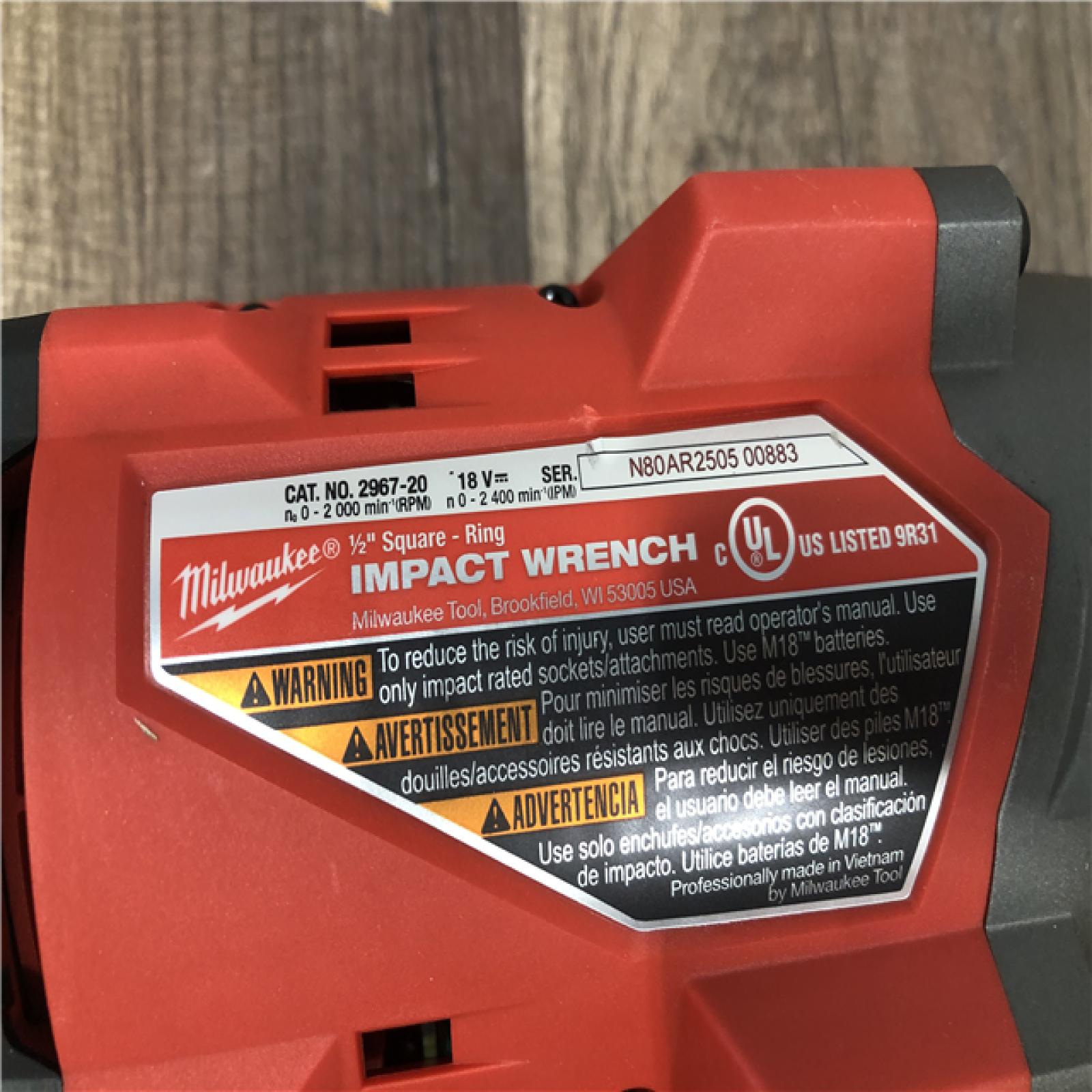 AS-IS Milwaukee FUEL 18V Lithium-Ion Brushless Cordless 1/2 in. Impact Wrench with Friction Ring (Tool-Only)