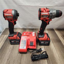 AS-IS- MILWAUKEE FUEL 18V Lithium-Ion Brushless Cordless Hammer Drill and Impact Driver Combo Kit