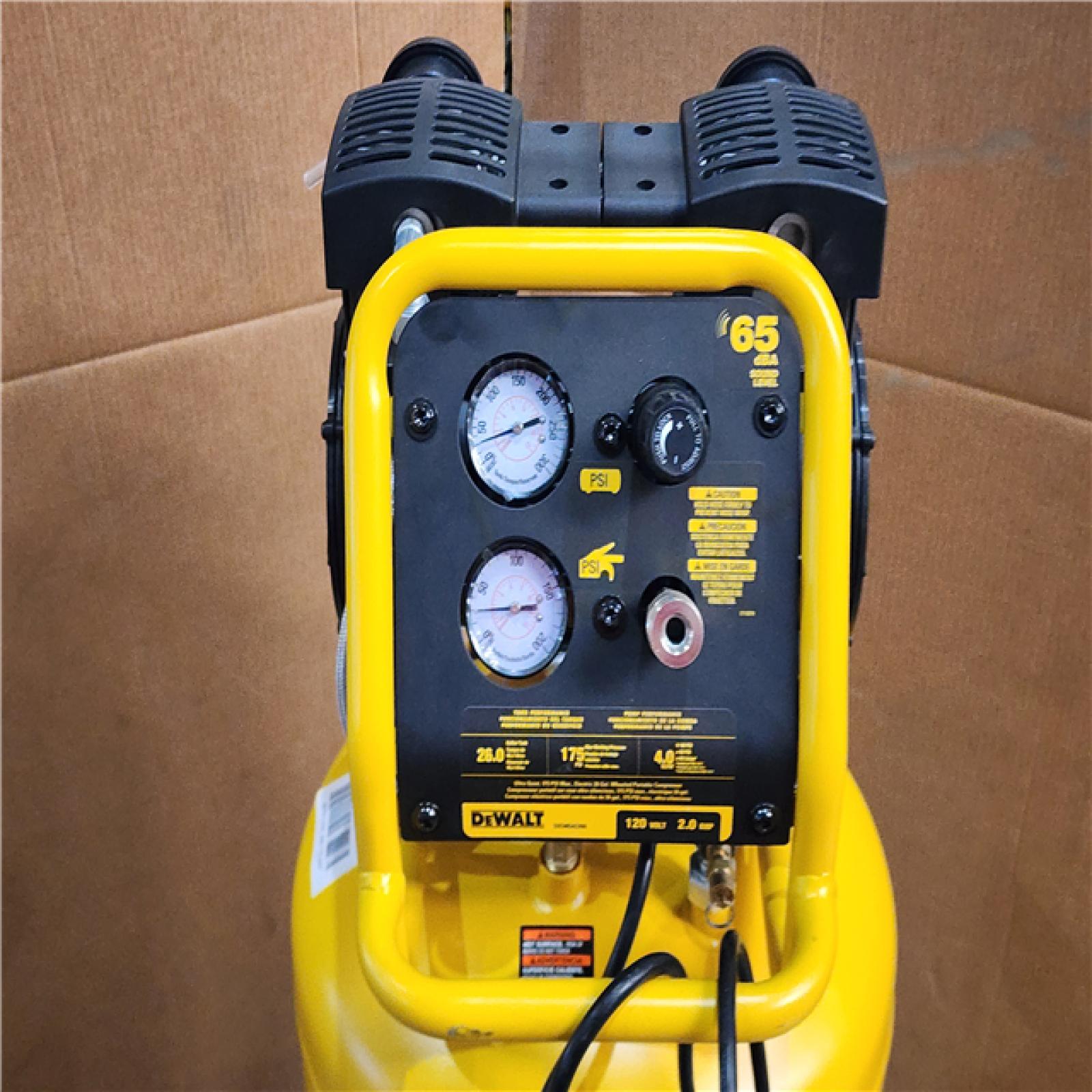 HOUSTON LOCATION - AS-IS DEWALT 26 Gal. 175 PSI Ultra Quiet Portable Electric Air Compressor