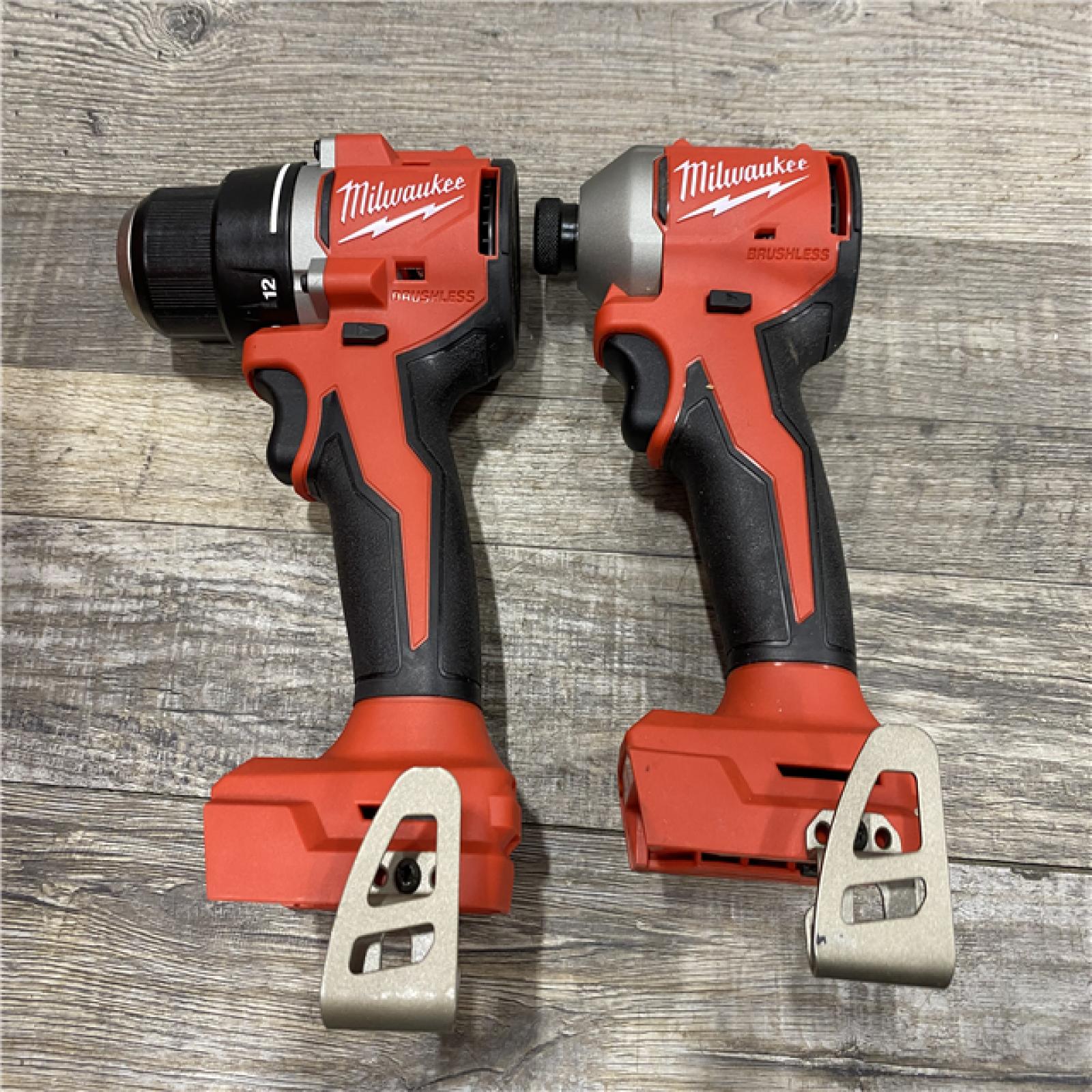 AS-IS Milwaukee 18V Lithium-Ion Brushless Cordless Compact Drill/Impact Combo Kit