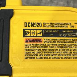 AS-IS DEWALT 20-Volt 21° Cordless Framing Nailer (Tool-Only)