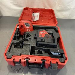 AS-IS - Milwaukee M12 12-Volt Lithium-Ion Cordless Green 250 ft. 3-Plane Laser Level Kit