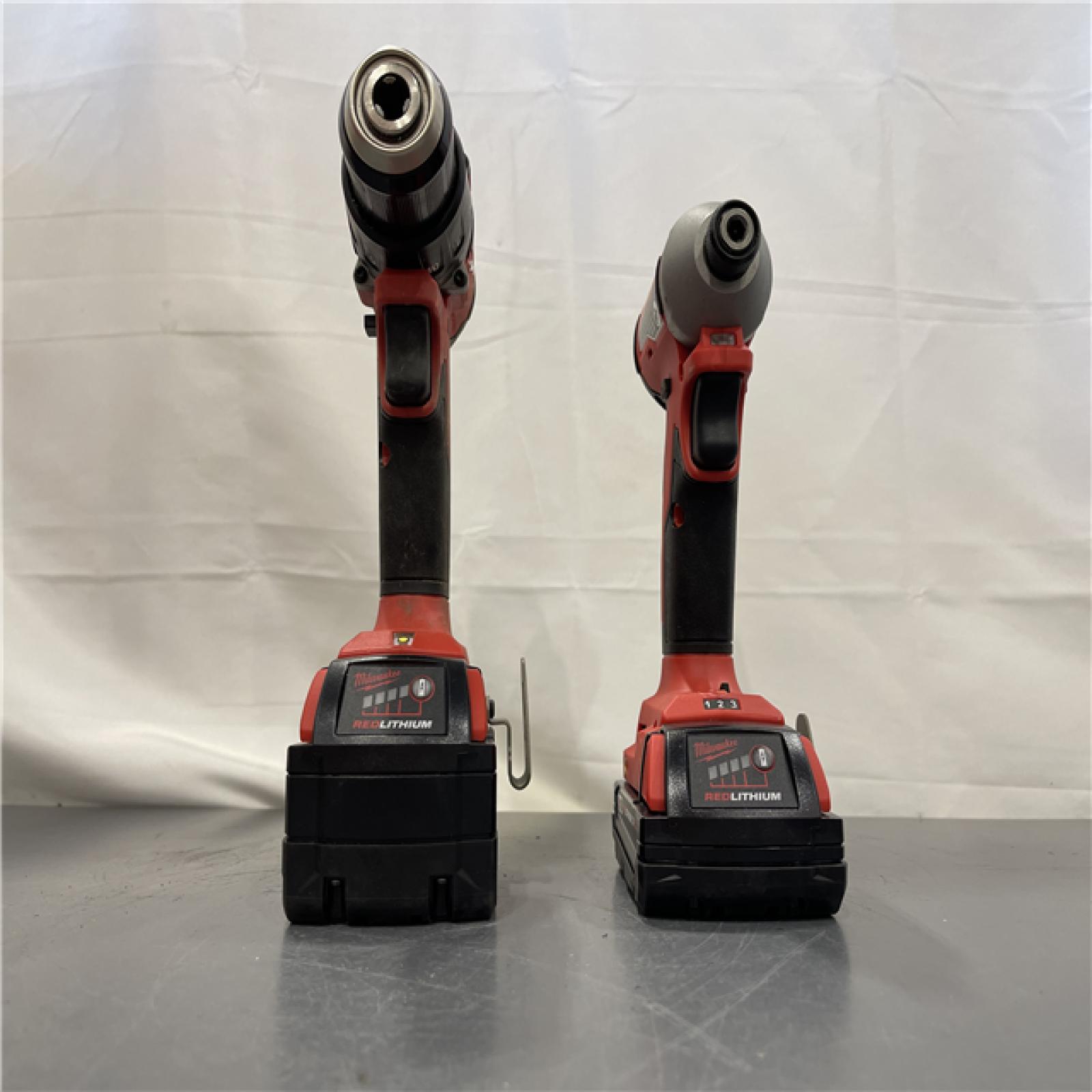 AS-IS - Milwaukee M18 18-Volt Lithium-Ion Brushless Cordless Compact Hammer Drill/Impact Combo Kit