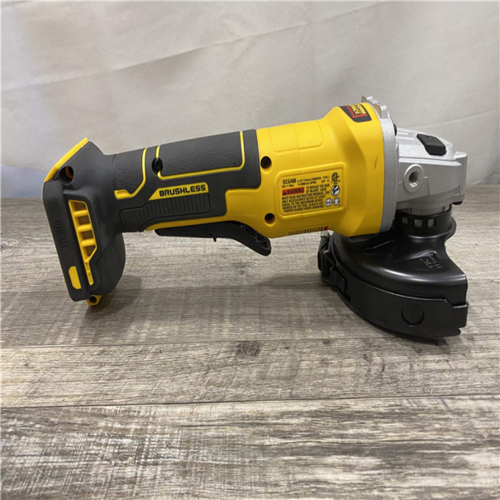 AS-IS DEWALT 20V MAX Cordless Brushless 4-1/2 in. Angle Grinder with Paddle Switch (Tool Only)