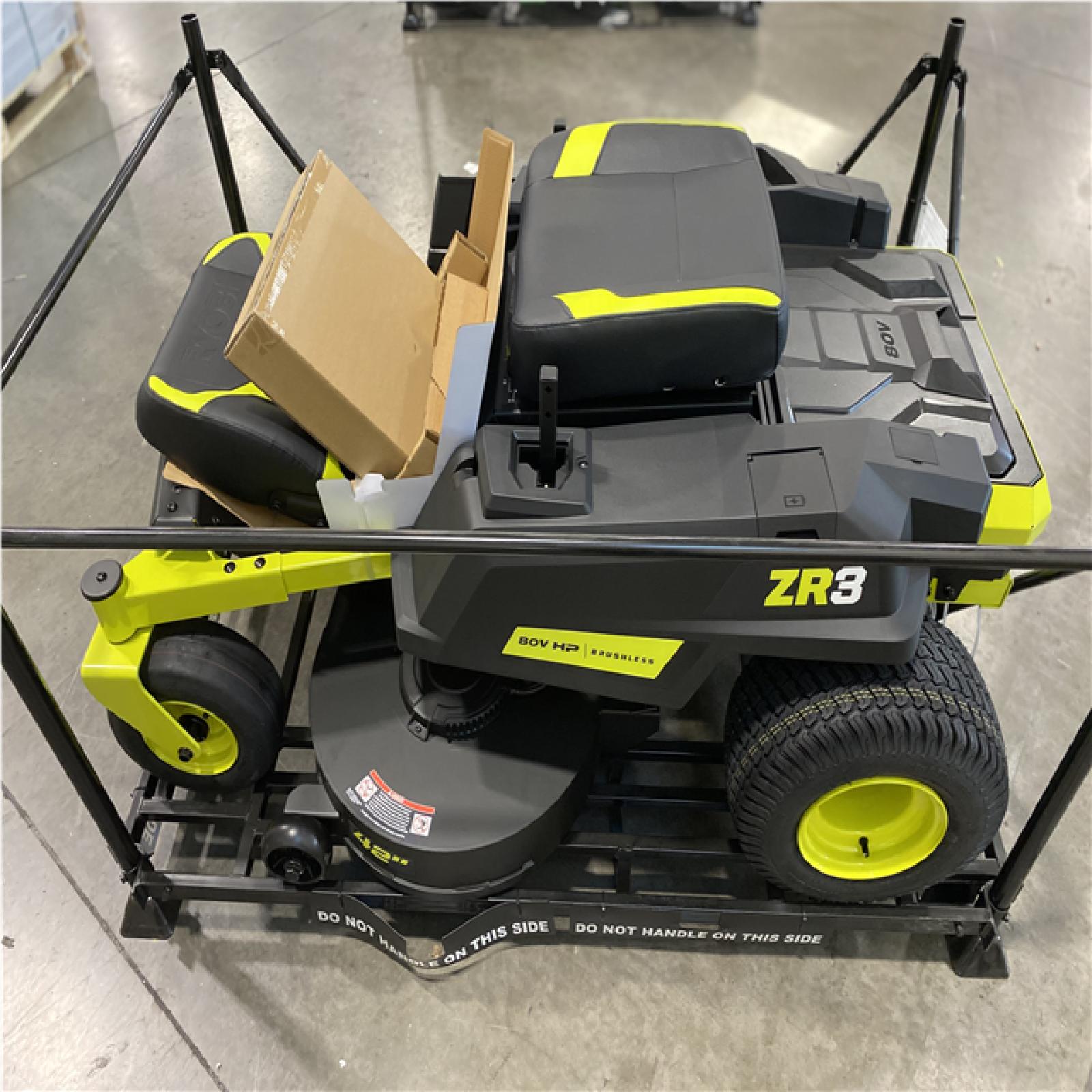 DALLAS LOCATION-RYOBI ZR3 80V HP Brushless Battery Cordless Electric 42 in. Zero Turn Riding Lawn Mower with (2) 14.0 Ah Batteries and Charger