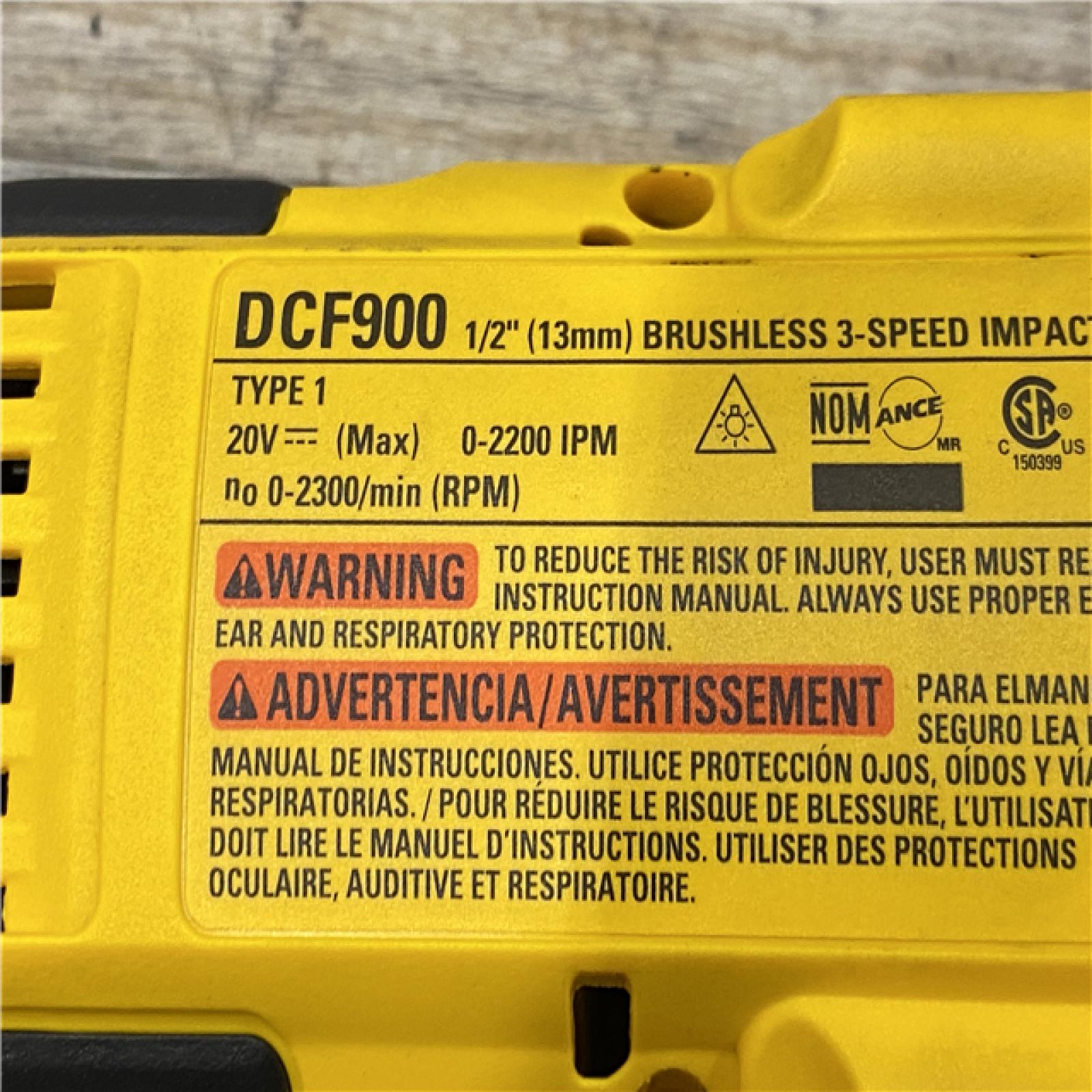 AS-IS DEWALT 20V MAX Lithium-Ion Cordless 1/2 in. Impact Wrench Kit