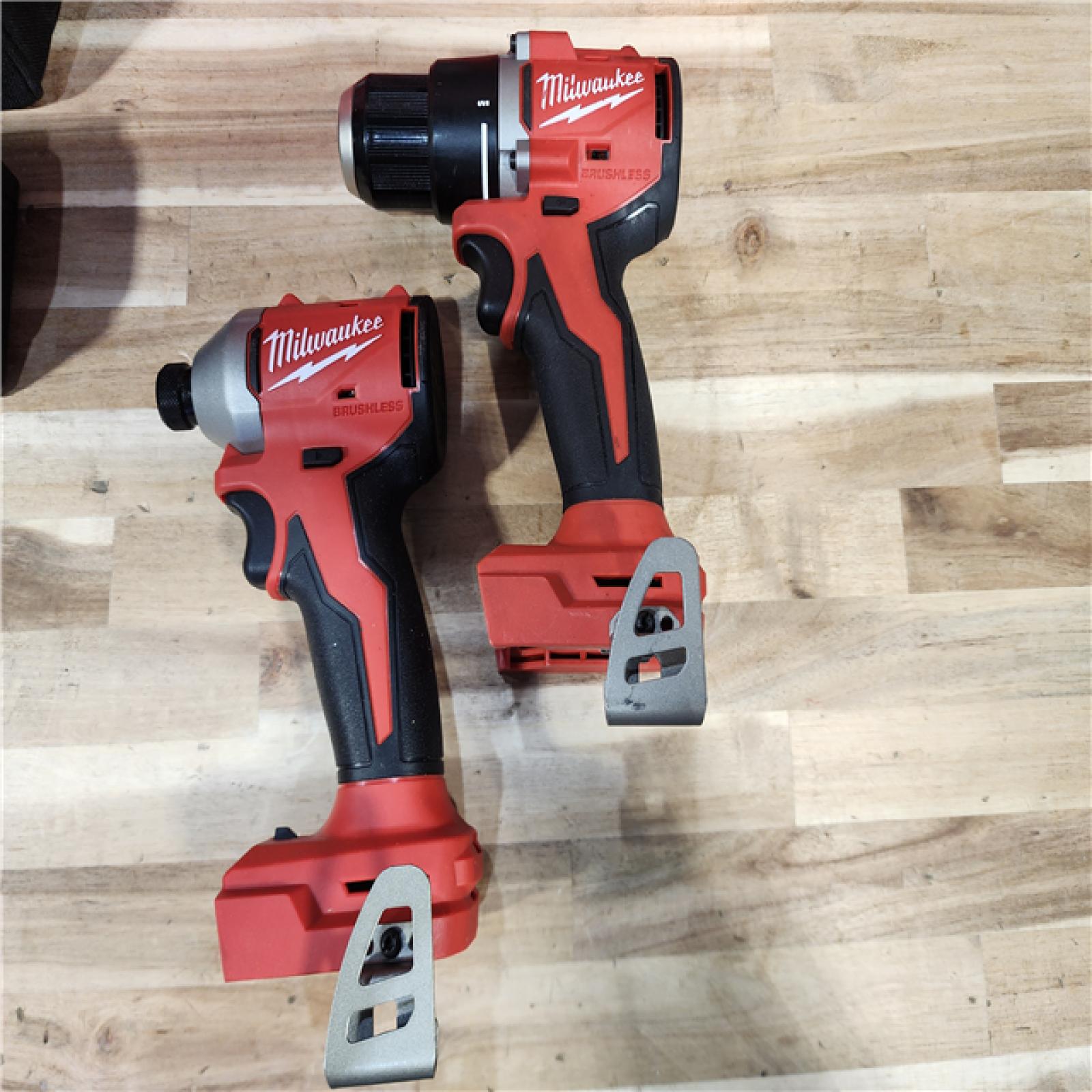 HOUSTON LOCATION - AS-IS Milwaukee 18-Volt Lithium-Ion Brushless Cordless Compact Hammer Drill/Impact Combo Kit