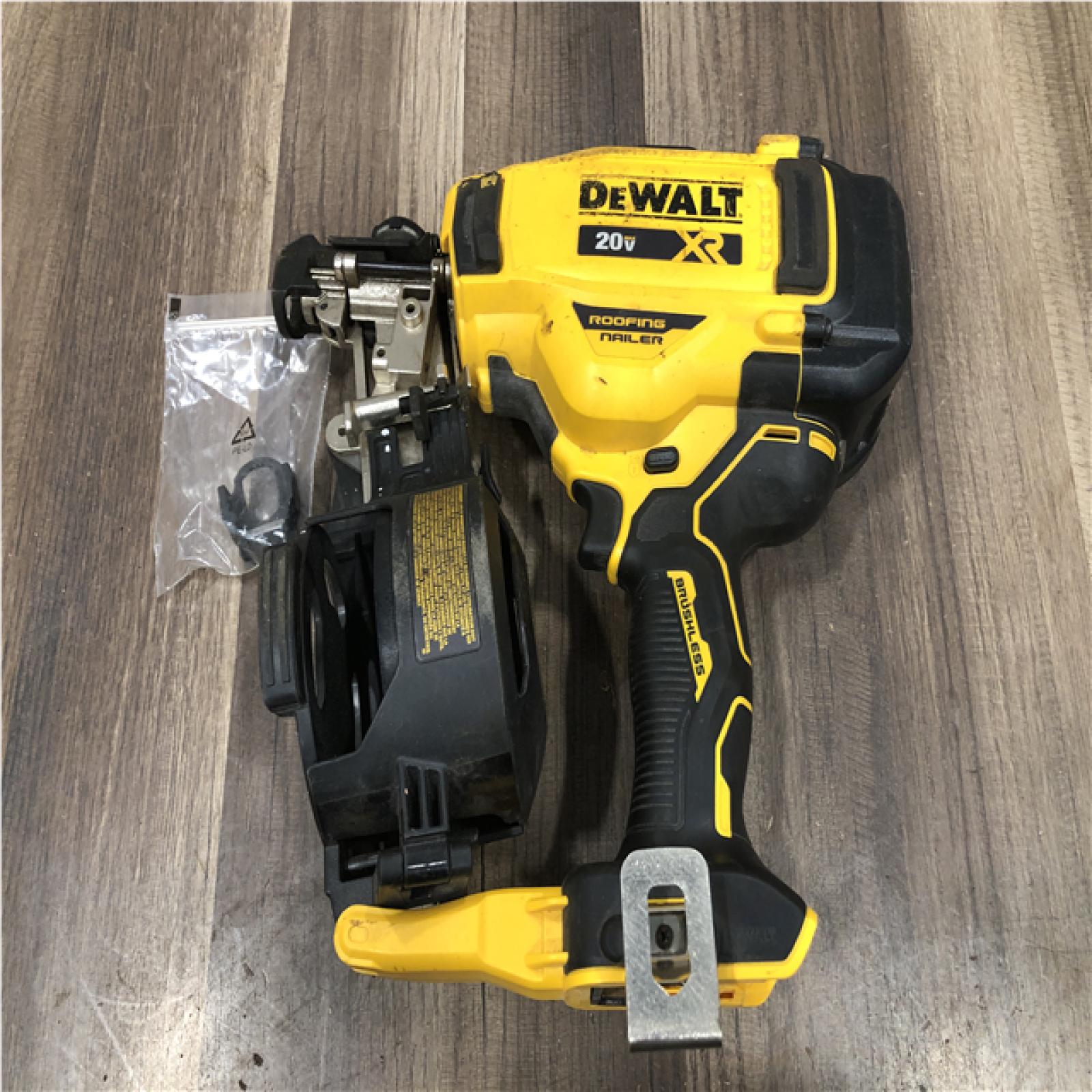 AS-IS DEWALT 20V MAX 15-Degree Electric Cordless Roofing Nailer (Tool Only)