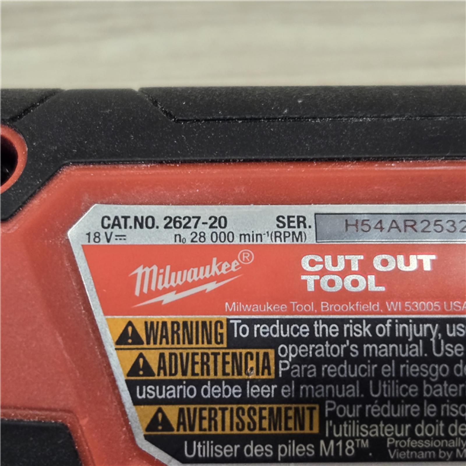 AS-IS Milwaukee M18 18V Cordless Drywall Cut Out Tool (Tool-Only)