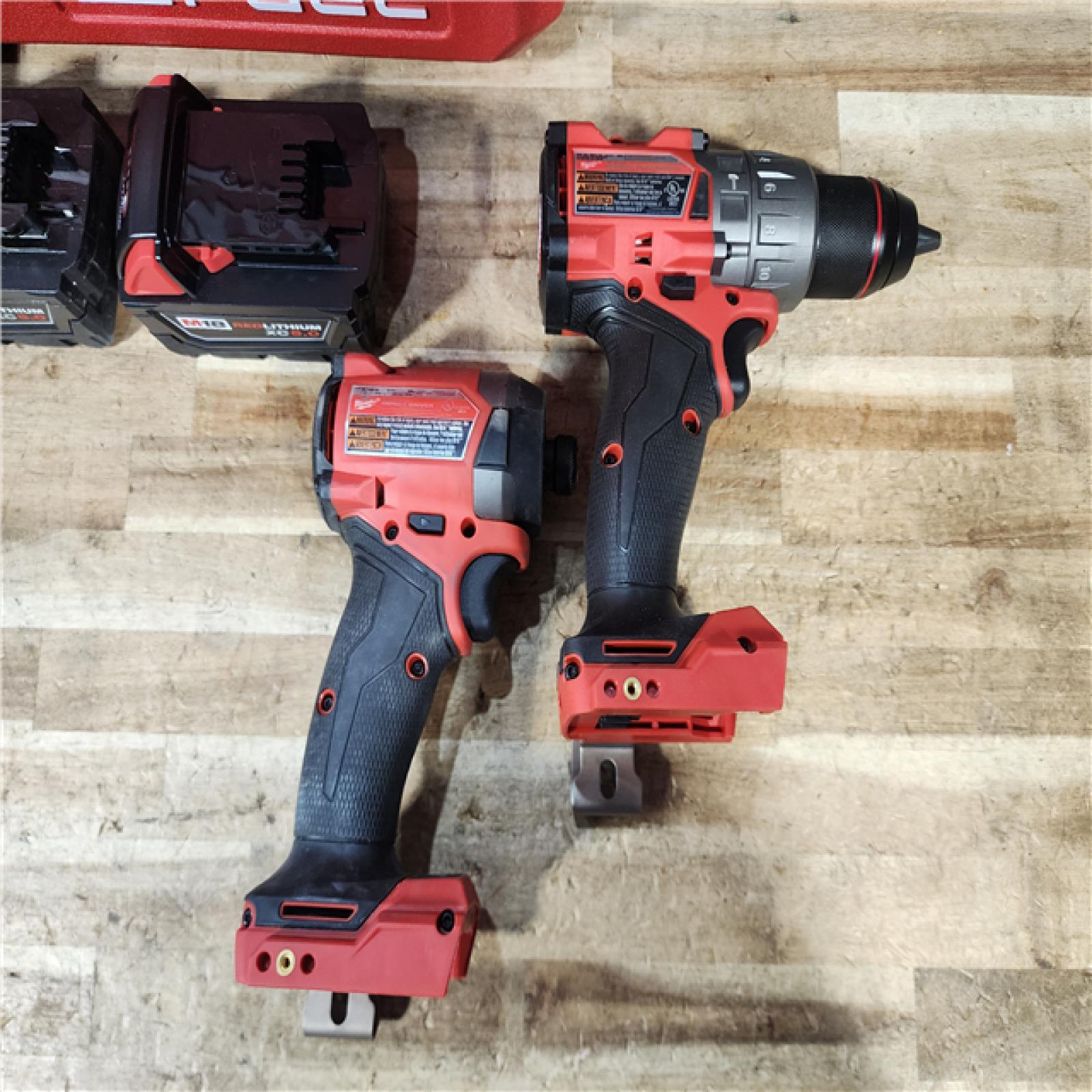 HOUSTON LOCATION - AS - IS Milwaukee FUEL 18V Lithium-Ion Brushless Cordless Hammer Drill and Impact Driver Combo Kit