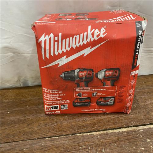 NEW Milwaukee 18V Cordless Brushed 2 Tool Drill/Driver and Impact Driver Kit