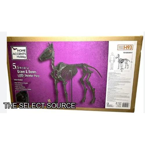 DALLAS LOCATION - Home Accents Holiday 5.5 ft Grave & Bones LED Skeleton Pony