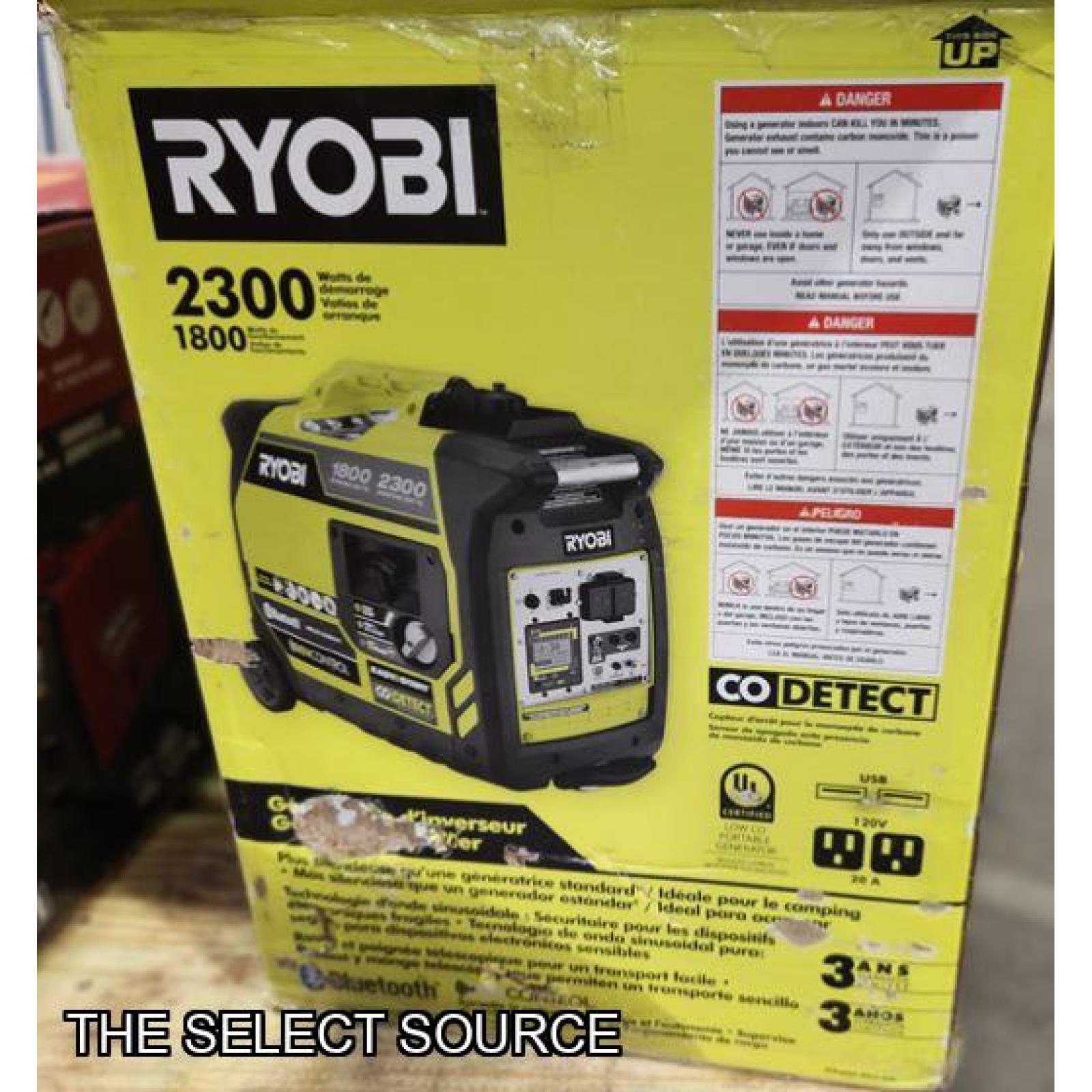 Dallas Location - As-Is RYOBI 2,300-Watt  Gasoline Generator