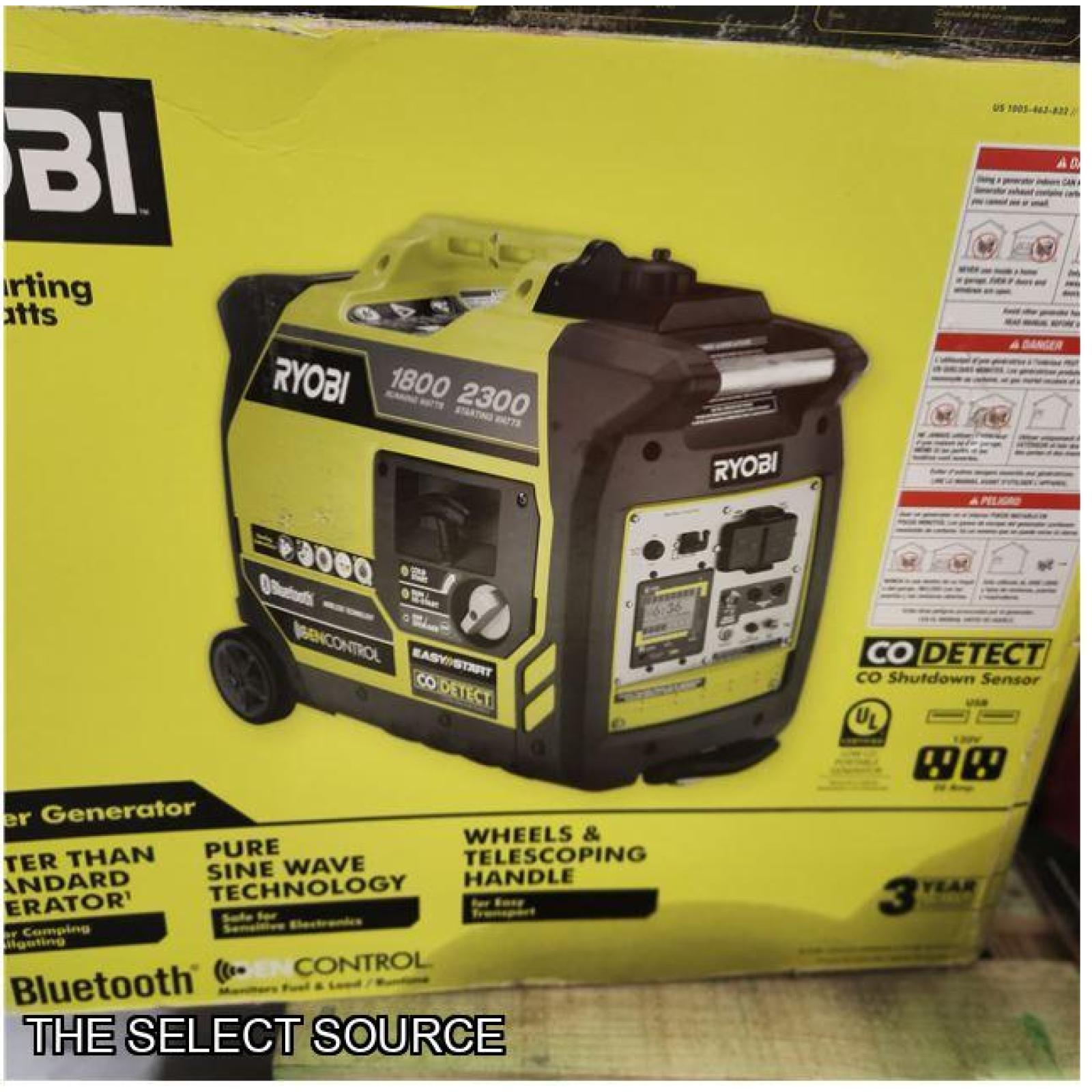 Dallas Location - As-Is RYOBI 2,300-Watt  Gasoline Generator