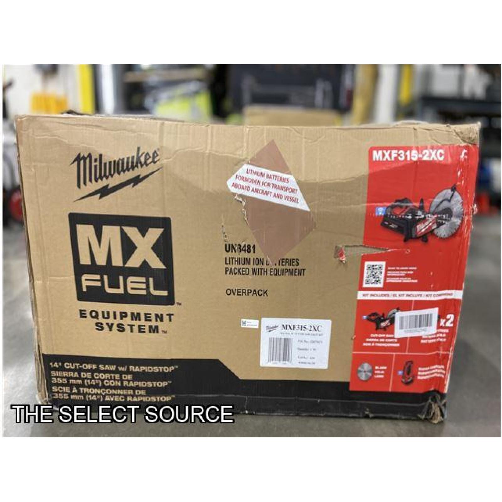 DALLAS LOCATION - Milwaukee MX FUEL Lithium-Ion 14 in. Cut Off Saw Kit with RAPIDSTOP Brake w/ (2) FORGE XC8.0 Batteries & (1) MX FUEL Super Charger