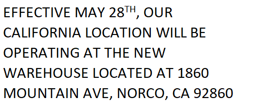 CALI NEW LOCATION