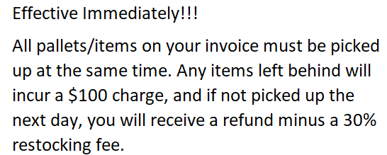Payment and Pickup
